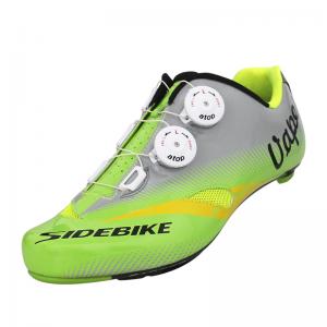 China Double Dials Self Lace Cycling Shoes / Carbon Sole Durability Breathable Bike Shoes supplier