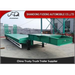 China Tri - Axles 50 Tons Low Loader Trailer , Low Bed Trailers With Standard Dimension supplier