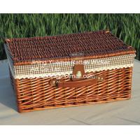 China wicker storage basket with cover mat on sale