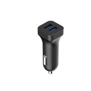 China 2A / 2.4A Output Fast In Car Charger With Dual USB 3.0 Black / White supplier