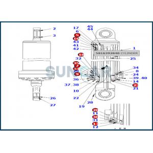 707-99-82405 7079982405 Dump Trucks Hoist Cylinder Seal Kit Fits HD1200 KOMATSU