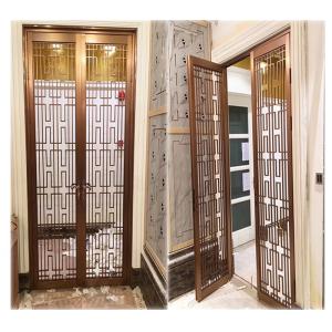 China hotel indoor stainless steel screen room divider metal door partition made in china supplier