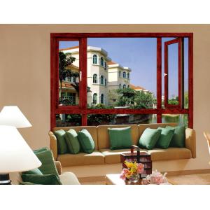 Energy Saving Wood Aluminium Windows Red Oak Wood For Commercial Projects