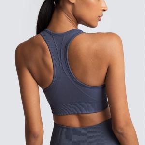 China Breathable yoga vest without steel ring running underwear, seamless back sexy, close-fitting plus-size sports bra supplier