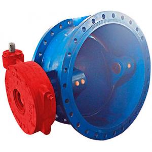 DN1000 Metal Double Eccentric Butterfly Valve / Cast Iron Butterfly Valve Electromotion Power