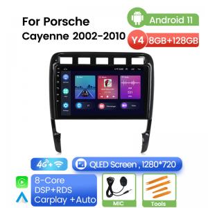 9 Inch Porsche Android Auto Porsche Cayenne 2002-2010 2+128GB Car Audio Stereo