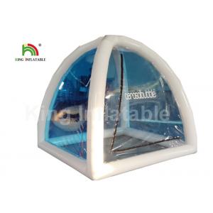 China Mini Blue Transparent 5.58ft Inflatable Event Tent For Outdoor Camping supplier