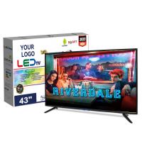 China Manufacturer Smart Display 43 Inch TV Television 24 32 40 43 50 55 65 Inch LED TV with Android TV Stands on sale