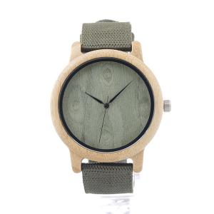 China Wooden case nylon band wristwatch wholesale
