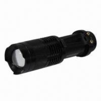 Telescopic zooming flashlight, measures 93x26mm
