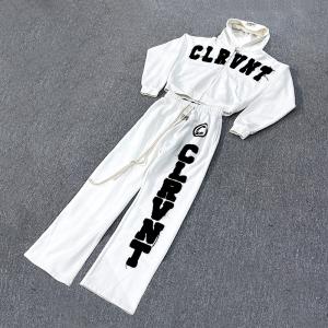 China Men's Custom Tracksuit Set With Vintage Applique Embroidered Hoodie And Joggers wholesale