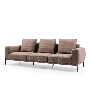 China New design sectional sofa Italian furniture design 3 seater leather sofa supplier