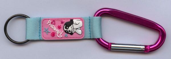 100% Polyester Verious Shape Custom Carabiner Keychain With Silk Screen Printing