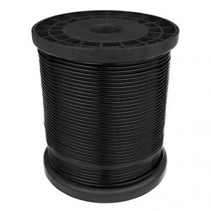 Topone 200Ft Black Vinyl Coated Wire Rope 1/16 Inch Coated To 3/32 Inch 304 Stainless Steel For String Lights Hanging,