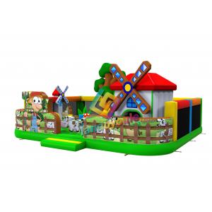 Water - Resistant Windmill Theme Inflatable Play Park  / Inflatable Kids Playground