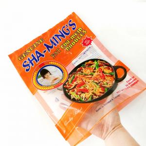 Fast food noodles packaging bag printing colors middle seal plastic bag for food