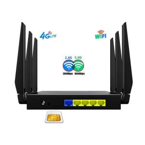 Router WiFi industrial desbloqueado con tarjeta SIM inalámbrica Cat4 de 1200Mbps con caja de metal