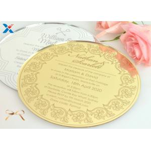 China Round Shape Acrylic Gifts / Acrylic Wedding Invitation Cards With Different Color supplier