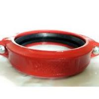 China 3 In Grooved Painted Ductile Iron Coupling Pipe Clamp With E Gasket on sale