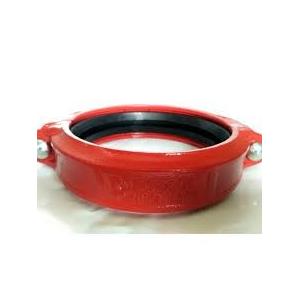 China 3 In Grooved Painted Ductile Iron Coupling Pipe Clamp With E Gasket supplier