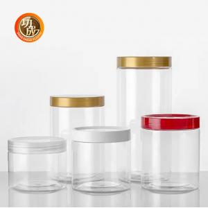 Wide Mouth Plastic Candy Cookie Jar Custom Pet Tea Jar With Lids