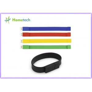 China Silicone Bracelet Rubber Band Wristband USB Flash Drive 1 Year Guarante supplier