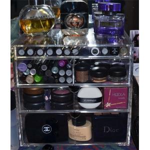 China Clear Acrylic Cosmetic Display /New Cosmetic organizer makeup drawers Display supplier