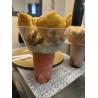 New Function 2 in 1 PP Snack and Drink Cup Disposable Plastic Cup with Snack Bowl on Top for Hot Pot Milk Tea Ice Snacks