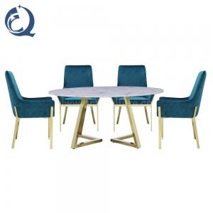 China Marble Top SS Dining Tables With Chairs 60 Mid Century 0.41m3/pc supplier