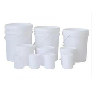 Round Chemical Bucket for Chemical Storage in White Exterior