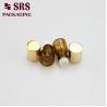 China SRS empty 1ml amber mini glass sample roll on bottle with gold aluminum cap wholesale