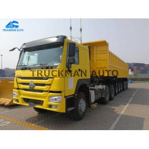 China 6 Axles Bauxite  Semi Tipper Trailer ,  Tractor Trailer Dump Trailer 80 Tons supplier