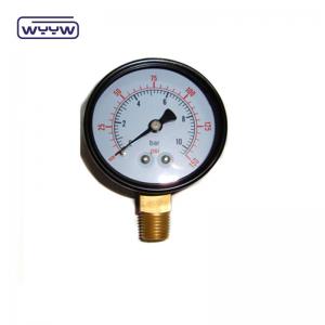 China pressure gauge for swimming pool filter  2 Dial, 0-60 Psi, Bottom Mount 1/4 Pipe Thread supplier