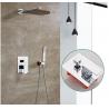 Electroplate Matte Silver Concealed Bath Shower Mixer Tap