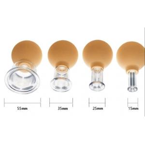 4Pcs Jars Rubber Vacuum Cupping Glasses Massage Body Cups Glass Anti Cellulite Cans Face Sucker Suction Cup Therapy Set