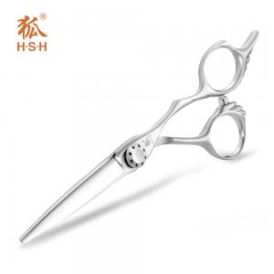China Silver Special Hairdressing Scissors Japanese 440C Steel Engraving Handle supplier
