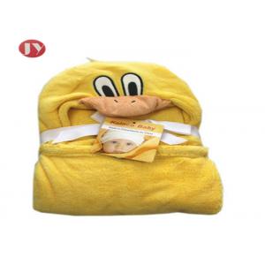 China Soft Baby Hooded Blanket Microplush Swaddle Cute Animal Design For Kids supplier