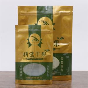 China Dried Fruits / Rasin Food Grade Packaging Bags Stand Up Ziplock Bags With Clear Window supplier