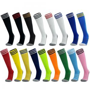 Versatile Black Soccer Grip Socks Jacquard Adult Football Anti Slip Socks