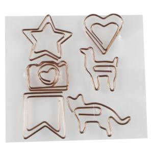 Unique Metal Rose Gold Airplane Paper Clips Custom Shape Paperclip for Office Stationery