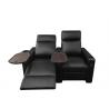 China Love Seat Movie Electric Recliner Chairs With Blue LED Cupholder Light wholesale