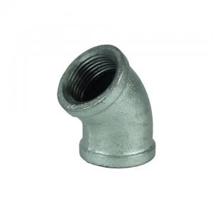 China Galvanized Steel Ductile Iron Pipe Fittings Standard Female Connection 45 Degree Elbow supplier