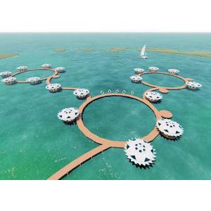 China Light Steel Framing Prefabricated Overwater Bungalow / Prefab House For Resort Water Bungalow supplier