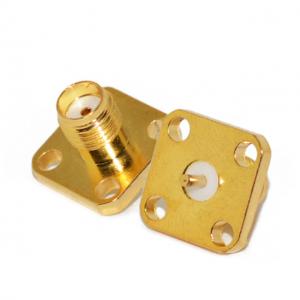 Sma Female Jack Chassis Panel Mount Flange 4 Hole Solder Adapter