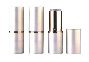 PS pearly silk screen painting bottle and cap roll up design Lip Balm Containers