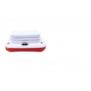 PVC Inflatable Beach Cooler 0.40mm Inflatable Outdoor Furniture White Red