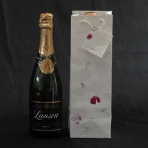 Customized promotional artpaper wine bag/gift wine bag for red wine with PVC window