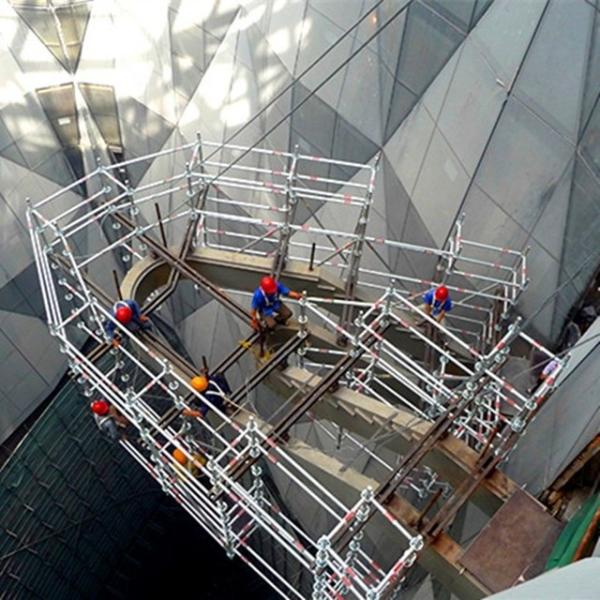 Escafado de plataforma suspendida de aluminio, sistema de andamios de cuplock espesor 1,8 mm