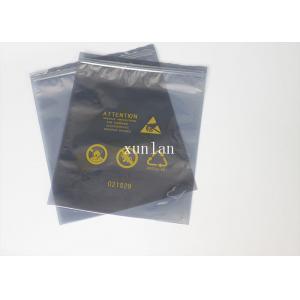 China 0.08～0.2 Mm Zipper ESD Anti Static Bags Flat Waterproof With Printing Logo supplier