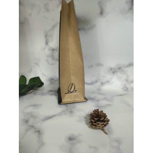 Flat Bottom Box Pouch Coffee Bag / Kraft Coffee Bean Packaging Bags